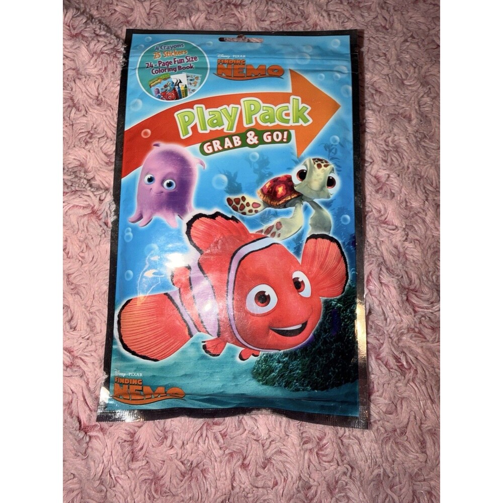 Disney Nemo Play Pack Grab & Go Activity Set Pixar Coloring Book Travel Sea